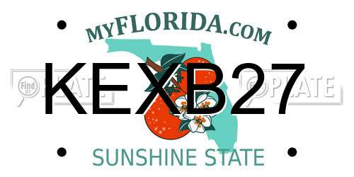 KEXB27 Florida License Plate