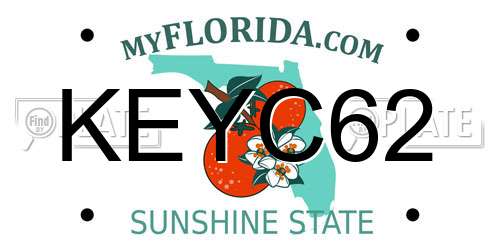 KEYC62 Florida License Plate