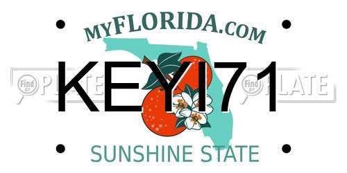 KEYI71 Florida License Plate