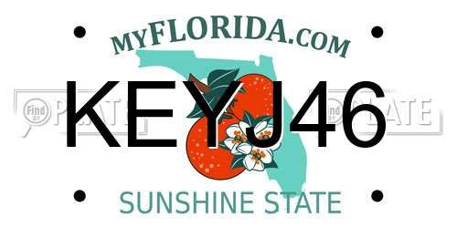 KEYJ46 Florida License Plate