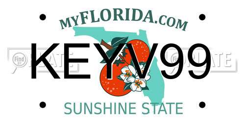 KEYV99 Florida License Plate