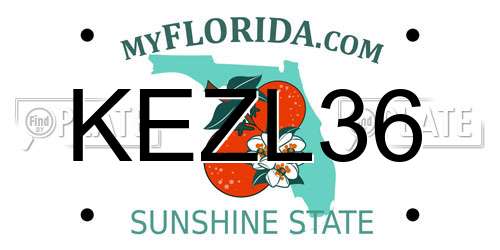 KEZL36 Florida License Plate