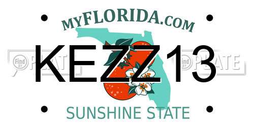 KEZZ13 Florida License Plate