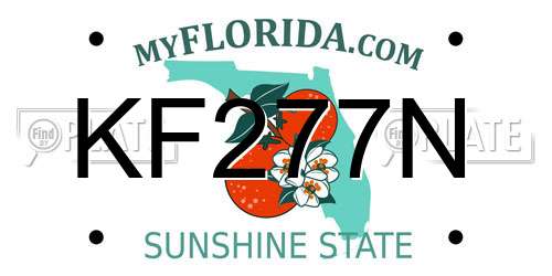 KF277N Florida License Plate
