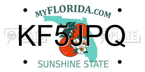 KF5JPQ Florida License Plate