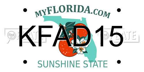 KFAD15 Florida License Plate