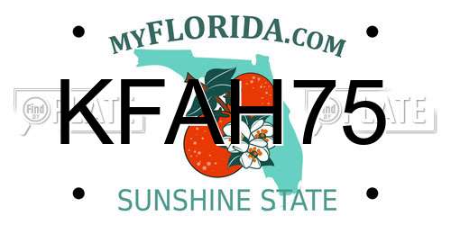 KFAH75 Florida License Plate