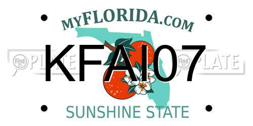 KFAI07 Florida License Plate