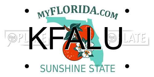 KFALU Florida License Plate