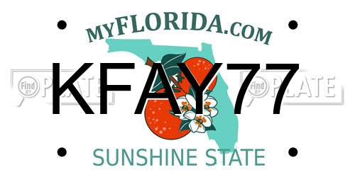 KFAY77 Florida License Plate
