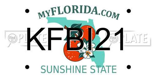 KFBI21 Florida License Plate