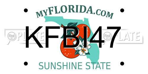 KFBI47 Florida License Plate