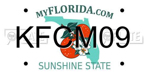 KFCM09 Florida License Plate