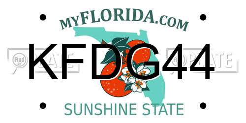KFDG44 Florida License Plate