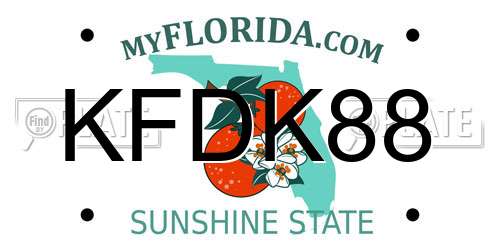 KFDK88 Florida License Plate