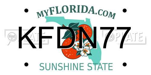 KFDN77 Florida License Plate