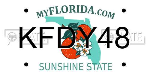KFDY48 Florida License Plate