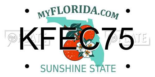 KFEC75 Florida License Plate