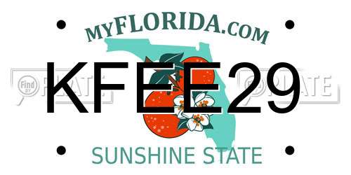 KFEE29 Florida License Plate