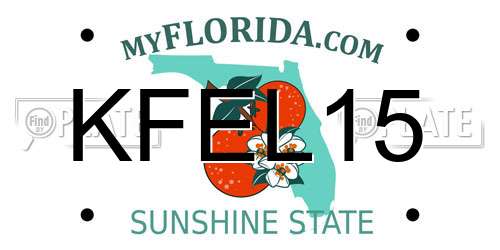 KFEL15 Florida License Plate