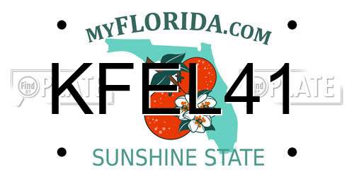 KFEL41 Florida License Plate