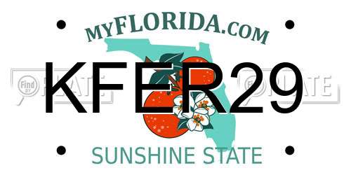 KFER29 Florida License Plate