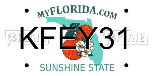 KFEY31 Florida License Plate