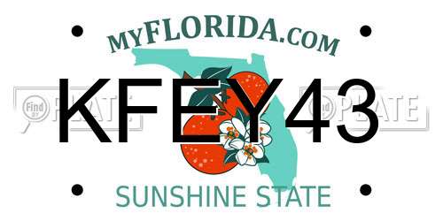KFEY43 Florida License Plate