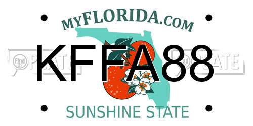 KFFA88 Florida License Plate