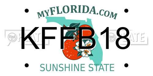 KFFB18 Florida License Plate