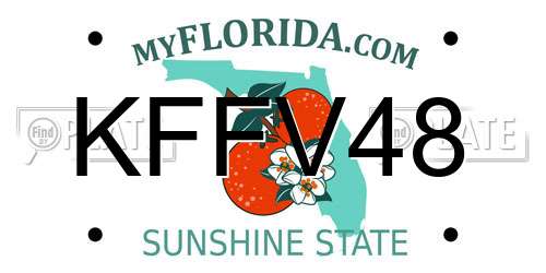 KFFV48 Florida License Plate
