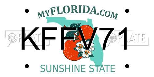 KFFV71 Florida License Plate