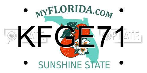 KFGE71 Florida License Plate