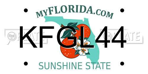 KFGL44 Florida License Plate