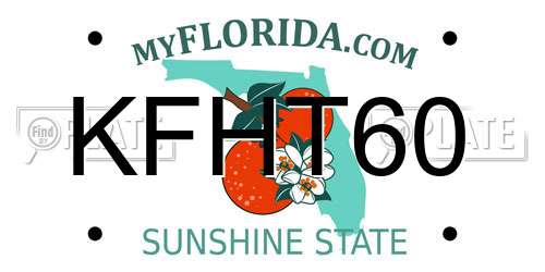 KFHT60 Florida License Plate