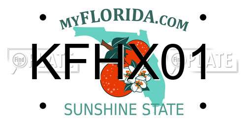 KFHX01 Florida License Plate