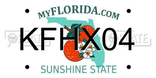 KFHX04 Florida License Plate