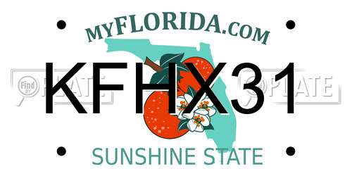 KFHX31 Florida License Plate