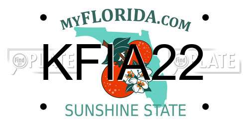 KFIA22 Florida License Plate