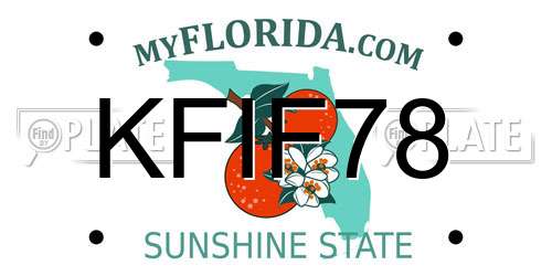 KFIF78 Florida License Plate