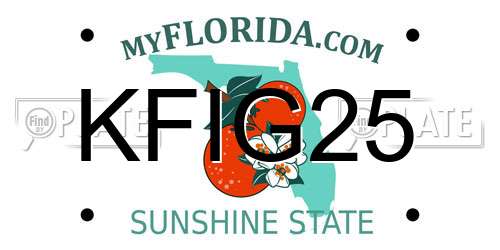 KFIG25 Florida License Plate