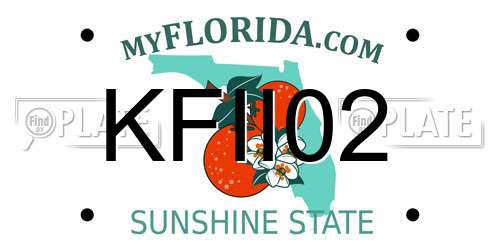 KFII02 Florida License Plate