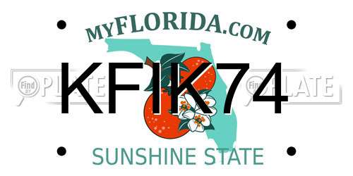 KFIK74 Florida License Plate