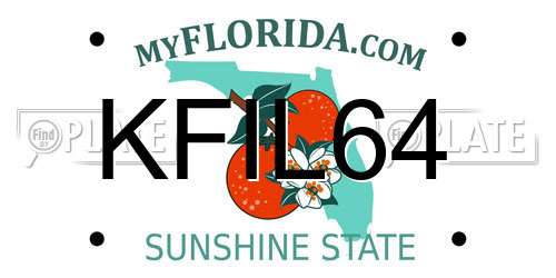 KFIL64 Florida License Plate