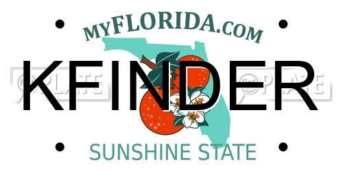 KFINDER Florida License Plate