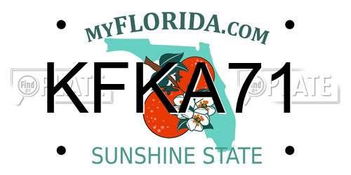 KFKA71 Florida License Plate