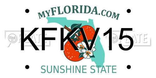 KFKV15 Florida License Plate