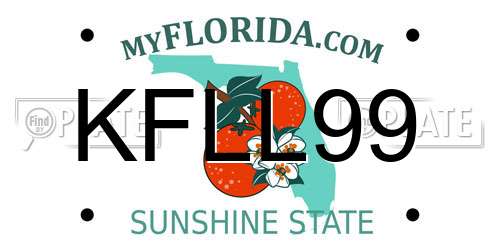 KFLL99 Florida License Plate