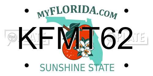 KFMT62 Florida License Plate