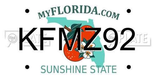 KFMZ92 Florida License Plate